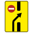 Дорожный знак 6.19.2 «Предварительный указатель перестроения на другую проезжую часть» (металл 0,8 мм, IV типоразмер: 2000х1500 мм, С/О пленка: тип А инженерная)